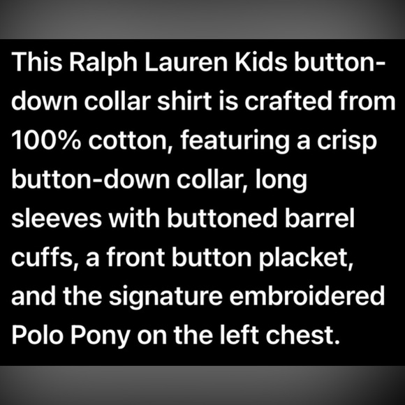 Polo by Ralph Lauren 24 months shirt - Picture 7 of 8